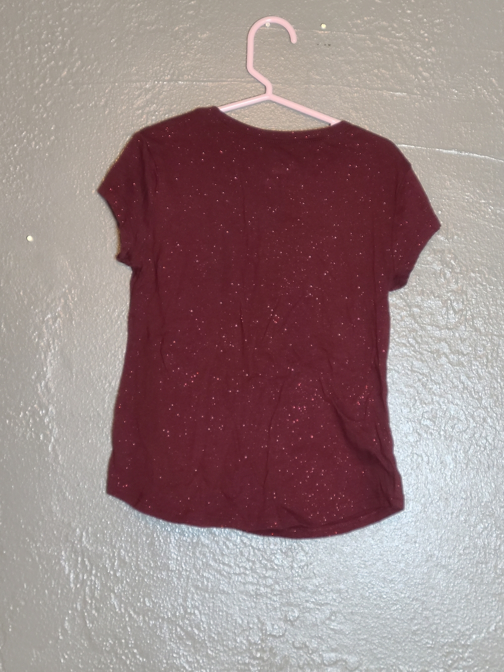 Justice Girls' Charming One of a Kind Maroon Graphic Tee Metallic Size 6/7 EUC - Picture 3 of 8
